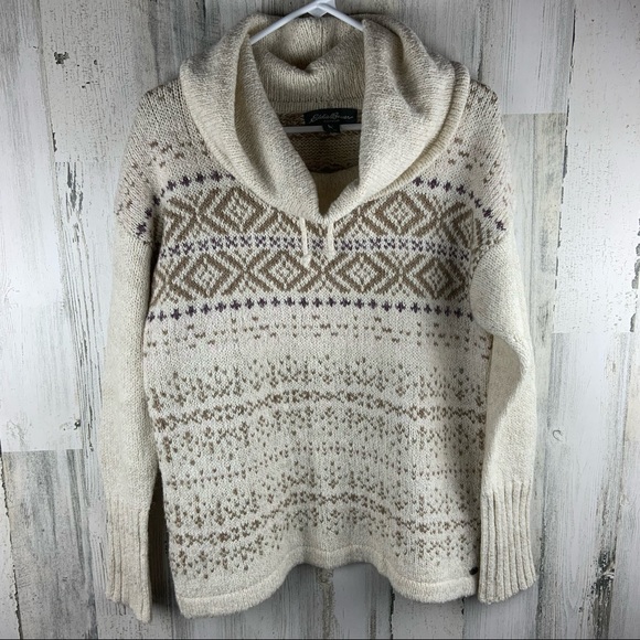 EDDIE BAUER Sleepwear Cowl Neck Sweater M - Picture 1 of 7